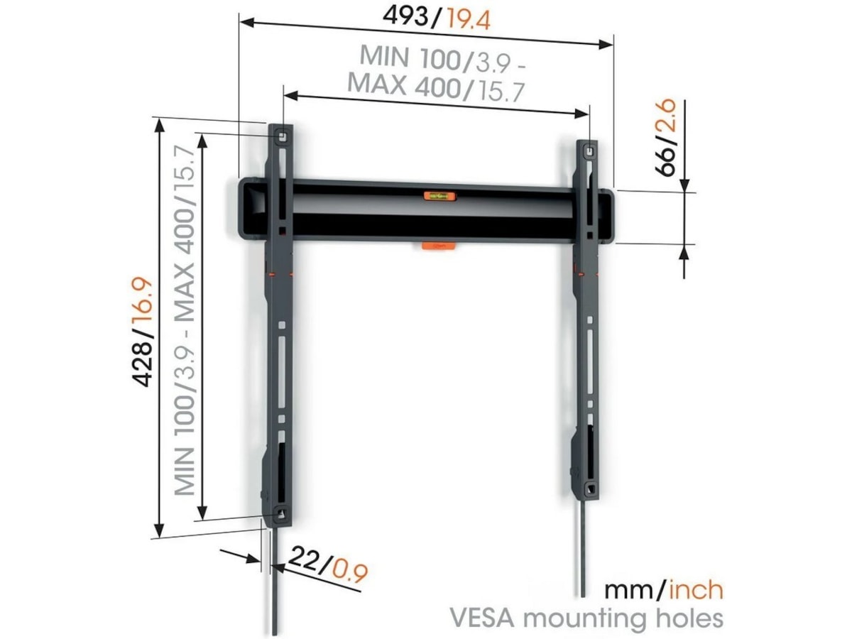 Vogels TVM 3405 Comfort Wall mount tilt 32-77" TV-veggfeste Veggfeste & TV-stativ