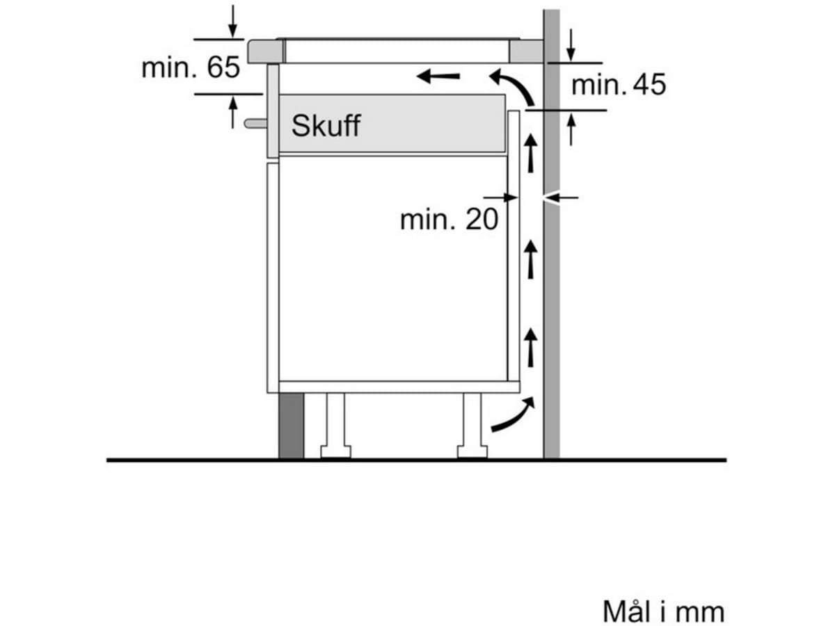 Siemens iQ100 EU611BEB5X Induksjonstopp (sort) Induksjonstopp