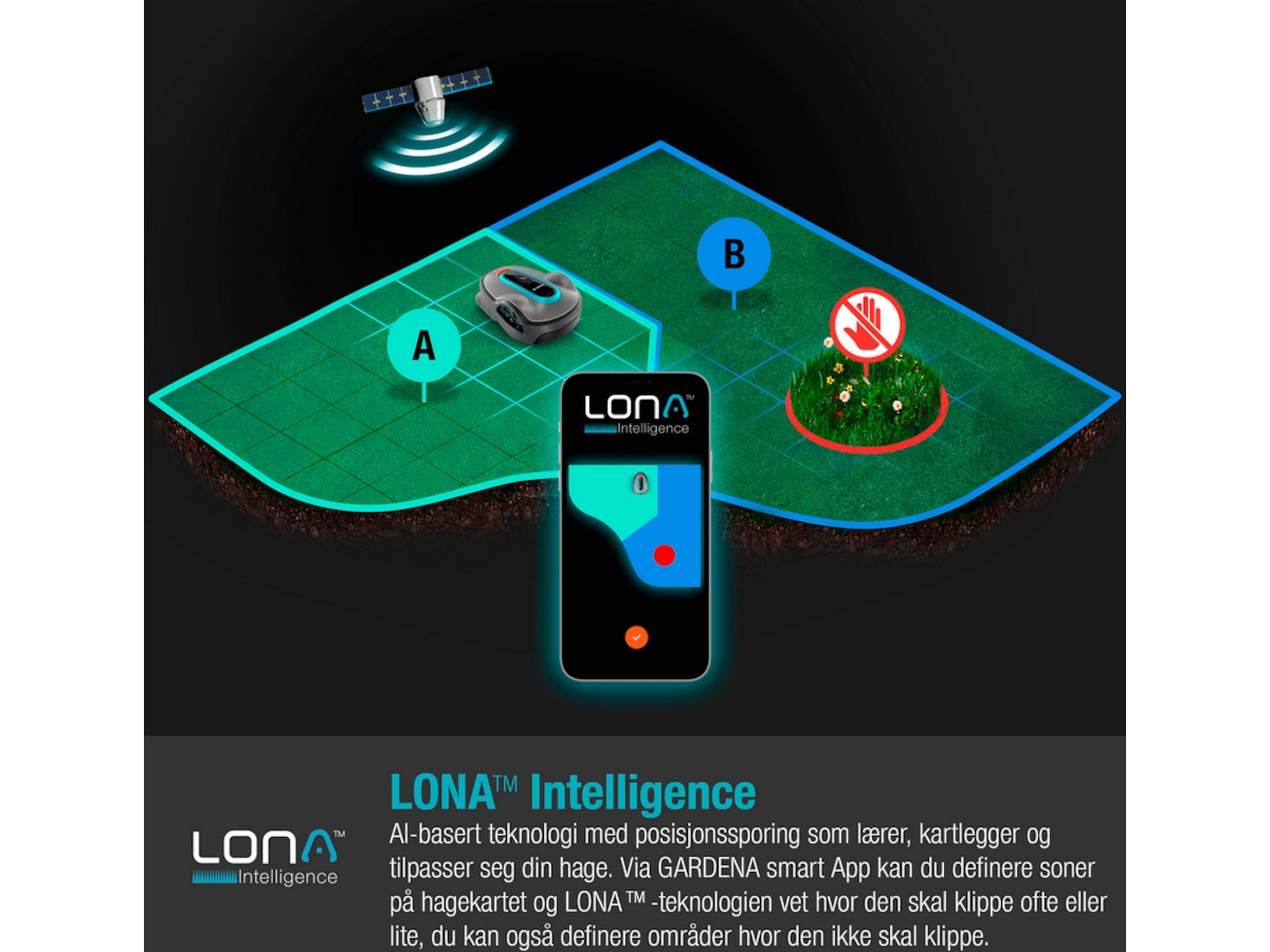 Gardena Sileno Life Smart LONA 900m2 robotgressklipper -B-Grade Demo hjem & fritid