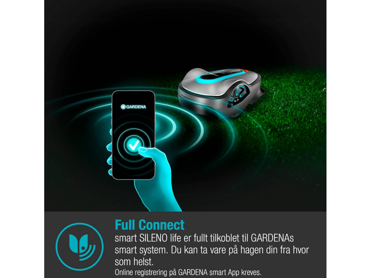 Gardena Sileno Life Smart LONA 900m2 robotgressklipper -B-Grade Demo hjem & fritid