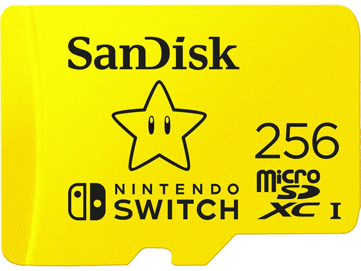 SanDisk MicroSDXC Nintendo Switch 256GB Minnekort til foto & video