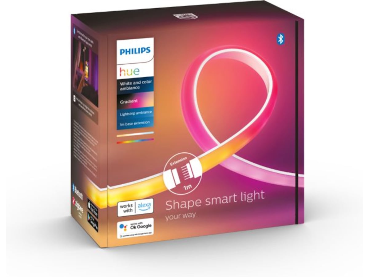 Philips Hue Ambiance Gradient Lightstrip-forlengelse, 1 meter Led strips & underholdning