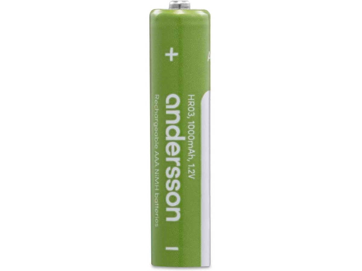 Andersson oppladbare AAA batteri, 4-pk Batterier til generell bruk