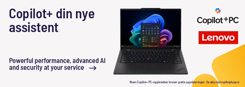 Copilot+ din nye assistent - Se Lenovo PC med CoPilot+ her