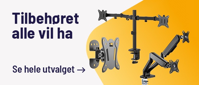 Se tilbehør til skjerm