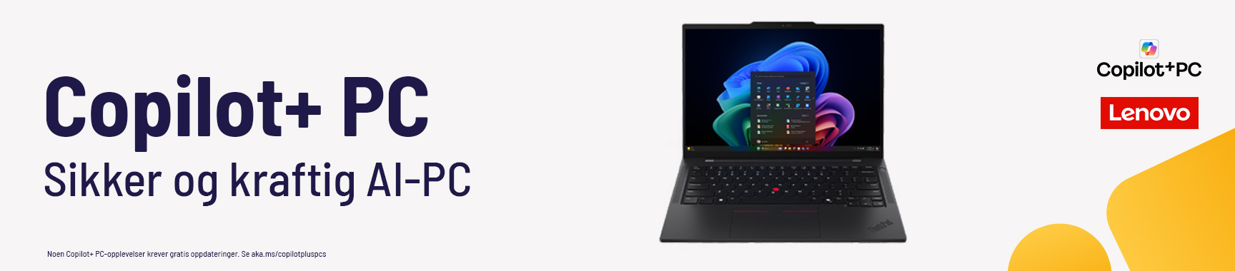 Lenovo Copilot+ PC-er, sikre og kraftige AI-PC