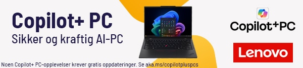 Lenovo Copilot+ PC-er, sikre og kraftige AI-PC