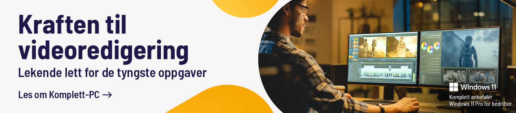 PC som plasser til videoredigering - se utvalget her