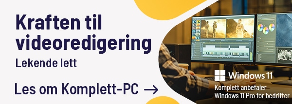 Komplett-PC tilpasset videoredigering