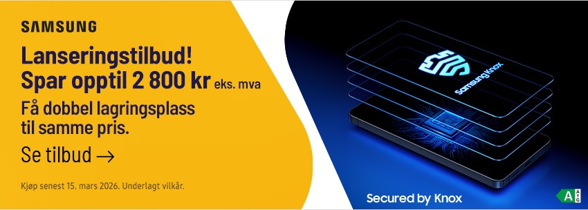 Se lanseringstilbud og siste nytt fra Samsung - klikk her