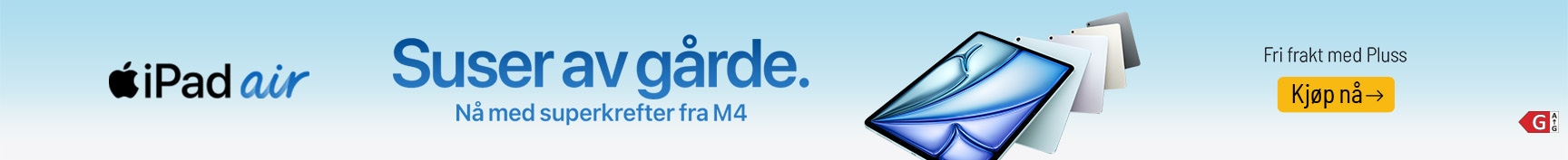 Se alle iPad Air med M4 chip - klikk her