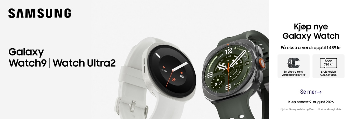 Lanseringstilbud på nye Samsung Galaxy Watch