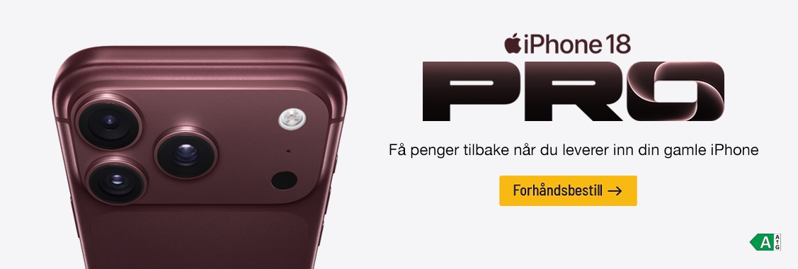 Forhåndsbestill iPhone 18 Pro og Pro Max nå. Les mer