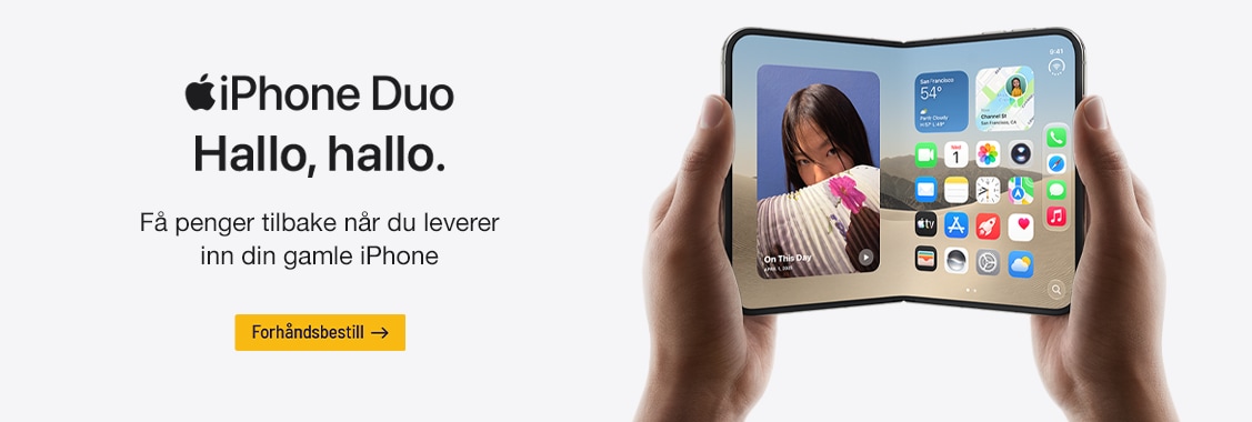 Forhåndsbestill nye iPhone Duo nå. Se utvalget her.