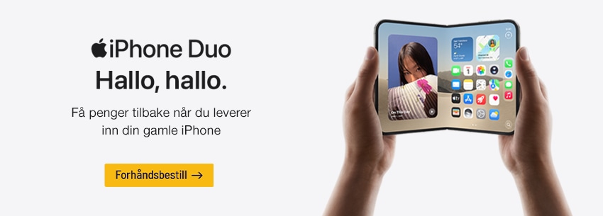 Forhåndsbestill nye iPhone Duo nå. Se utvalget her.