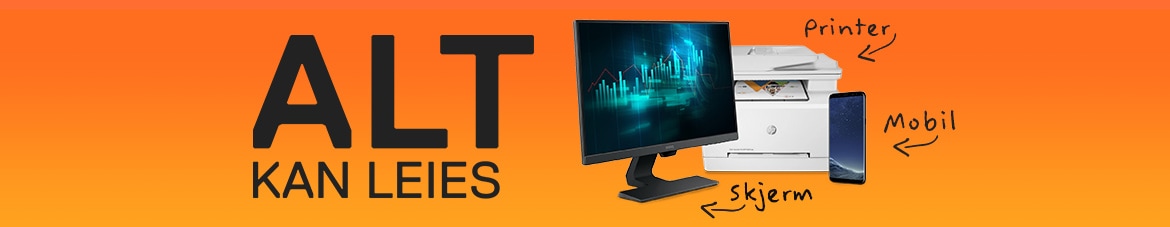 Alle produkter hos Komplett Bedrift kan leies.