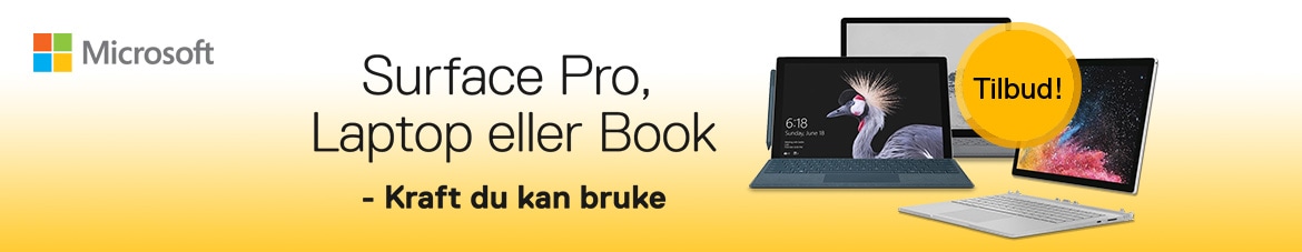 Surface Pro, Laptop eller Book - Kraft du kan bruke