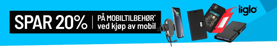 Novembertilbud! Kjøper du ny jobbtelefon får du 20% rabatt på mobiltilbehør fra iiglo.