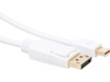 MiniDP til Displayport kabel 5m (hvit) Monitorkabler