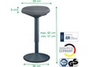 Leitz Ergo Active Balansestol sitt/stå, komfortsete, høyde 57-82 cm Kontorstoler