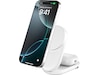 Belkin UltraCharge 2-in-1 Qi2 Trådløs lader (hvit) Trådløs lader