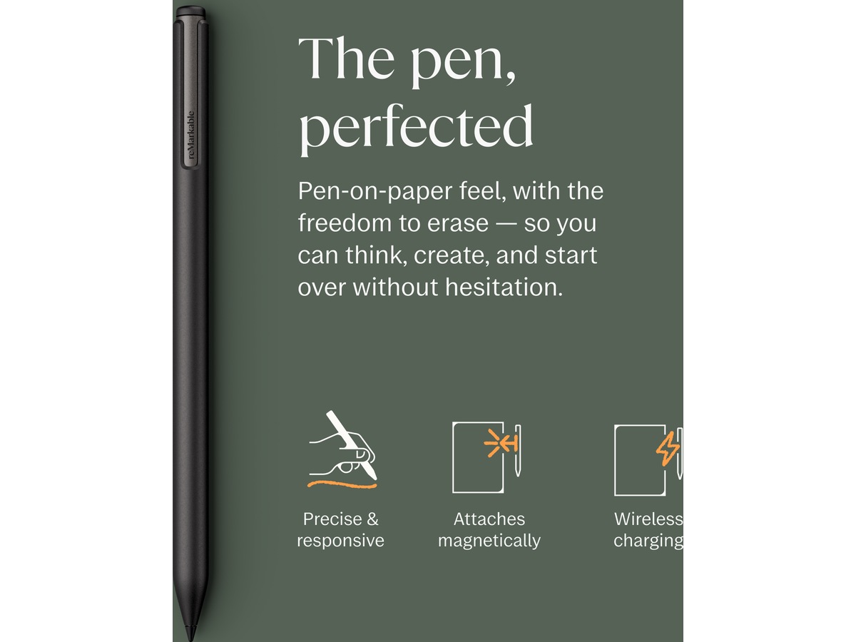 reMarkable Paper Pro 11,8" 64GB inkl. Marker Plus og Book Folio (basalt) Digitale notatblokker & tilbehør