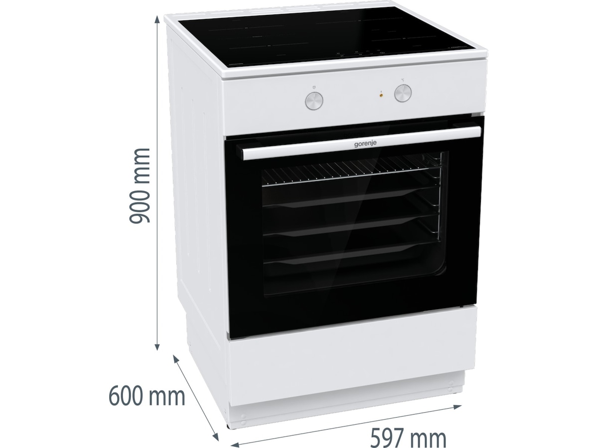 Gorenje GEIT6A60WPG Elektrisk Komfyr (hvit) Komfyr