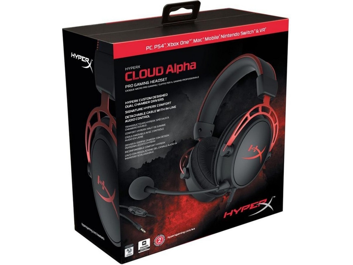 HyperX Cloud Alpha Gaming Headset (sort/rød) Gaming headset