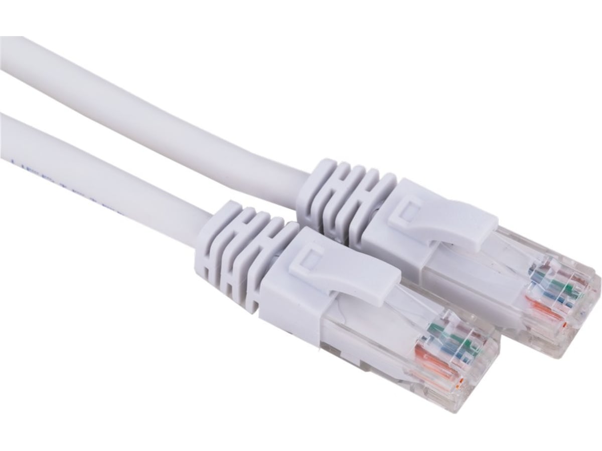 Nettverkskabel Cat6 hvit 2m Nettverkskabler