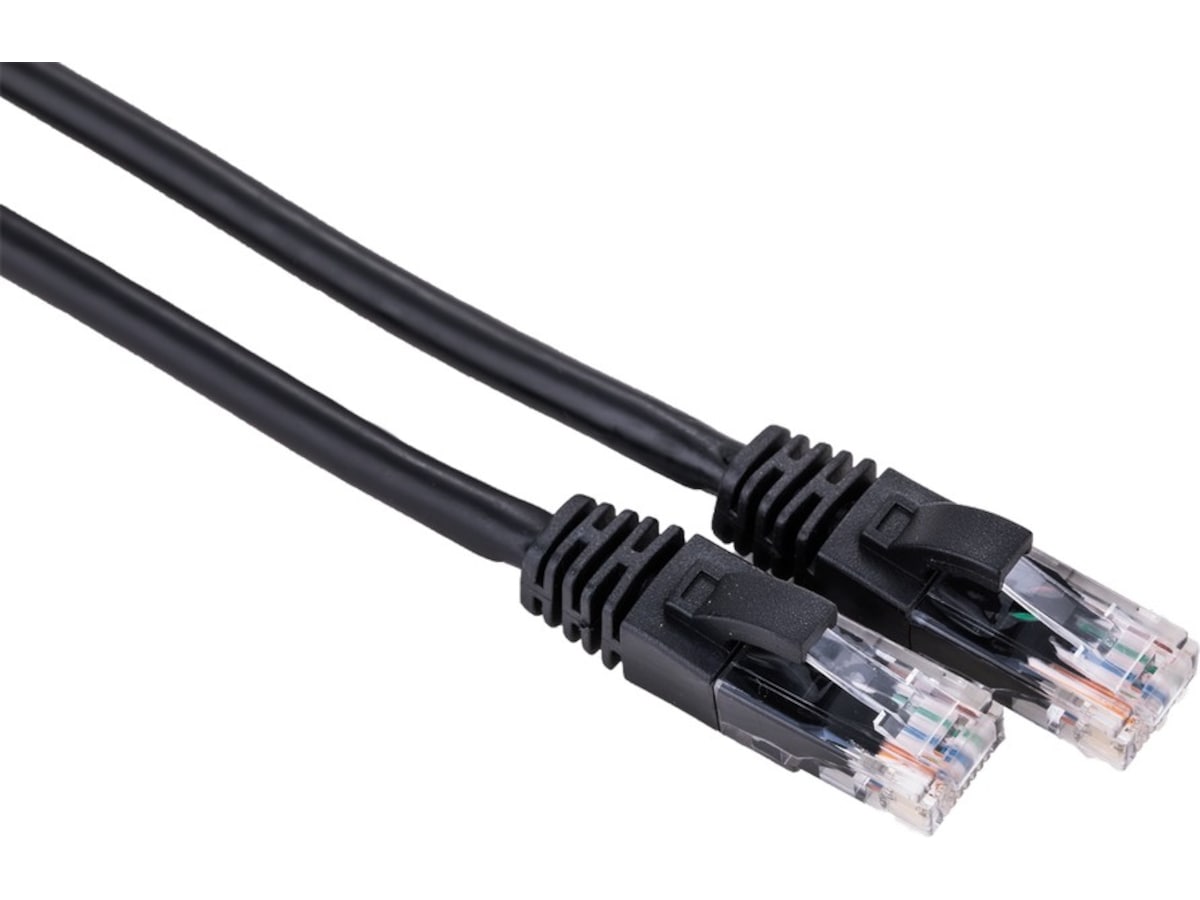 Nettverkskabel Cat6 sort 0,3m Nettverkskabler