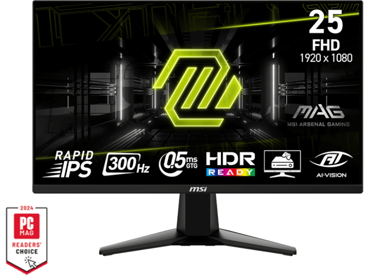MSI 25" gamingskjerm MAG 255XF Skjermer