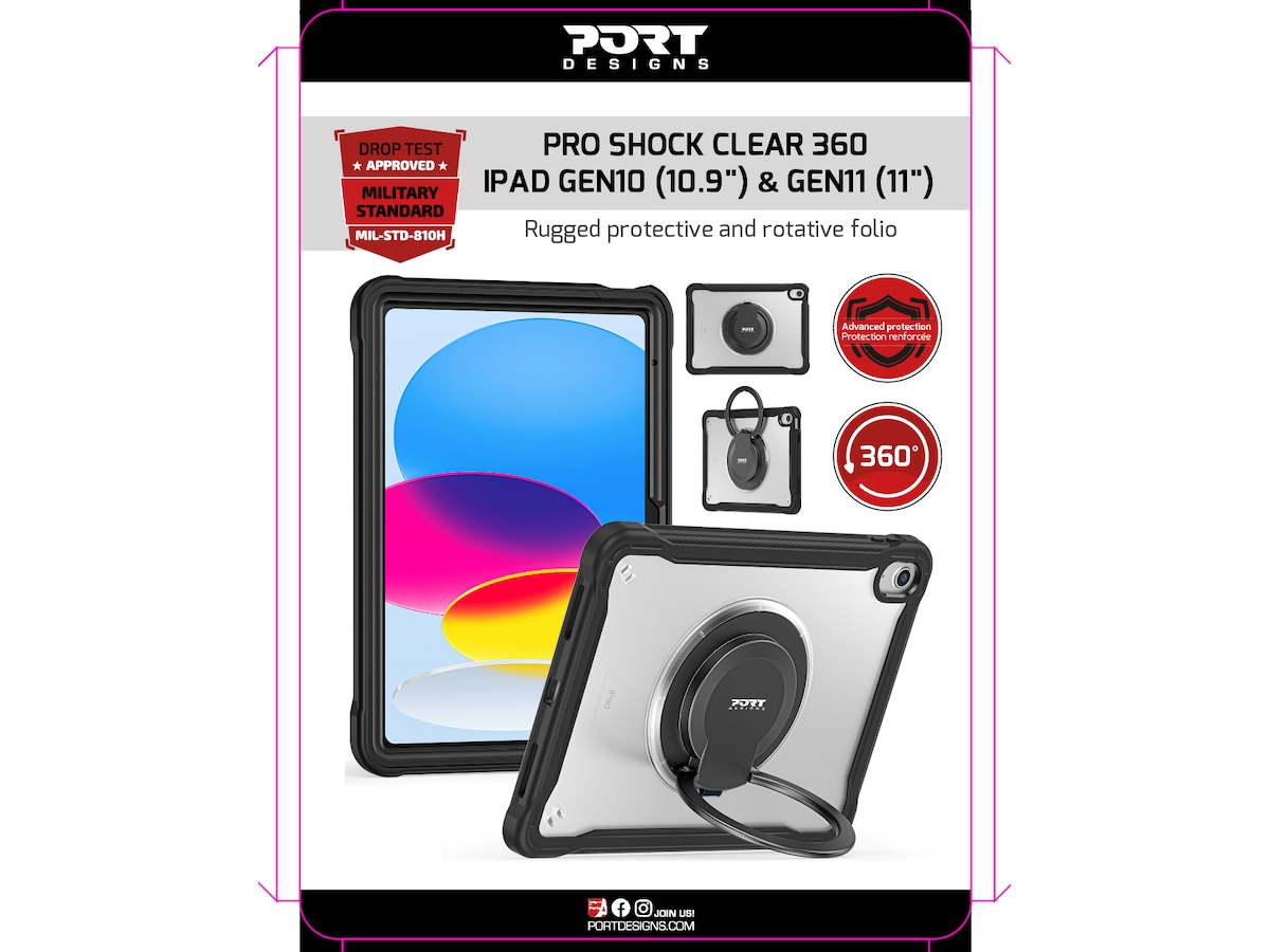 Port Design Pro Shock EDU case for iPad 10.9" & 11" Deksel til nettbrett