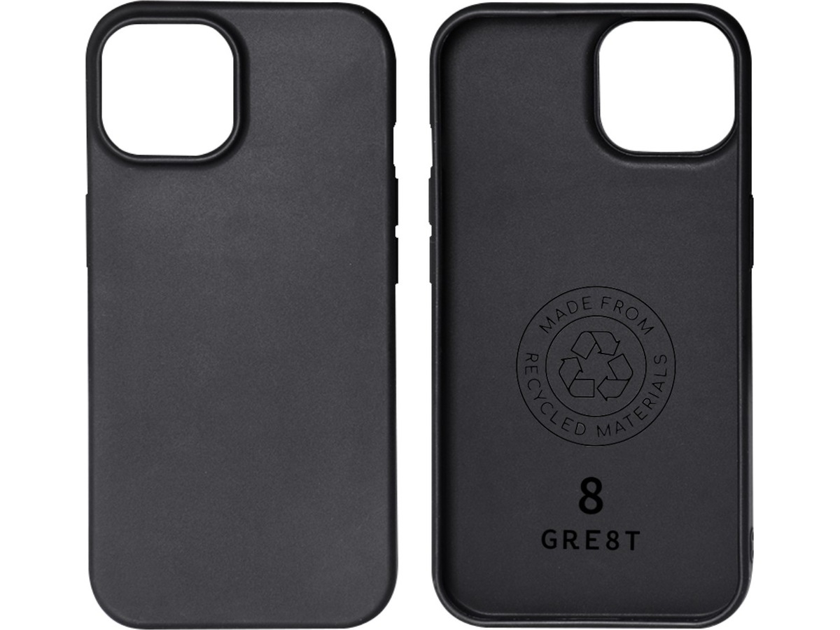GRE8T iPhone 15 silikondeksel (sort) Deksel til mobiltelefon