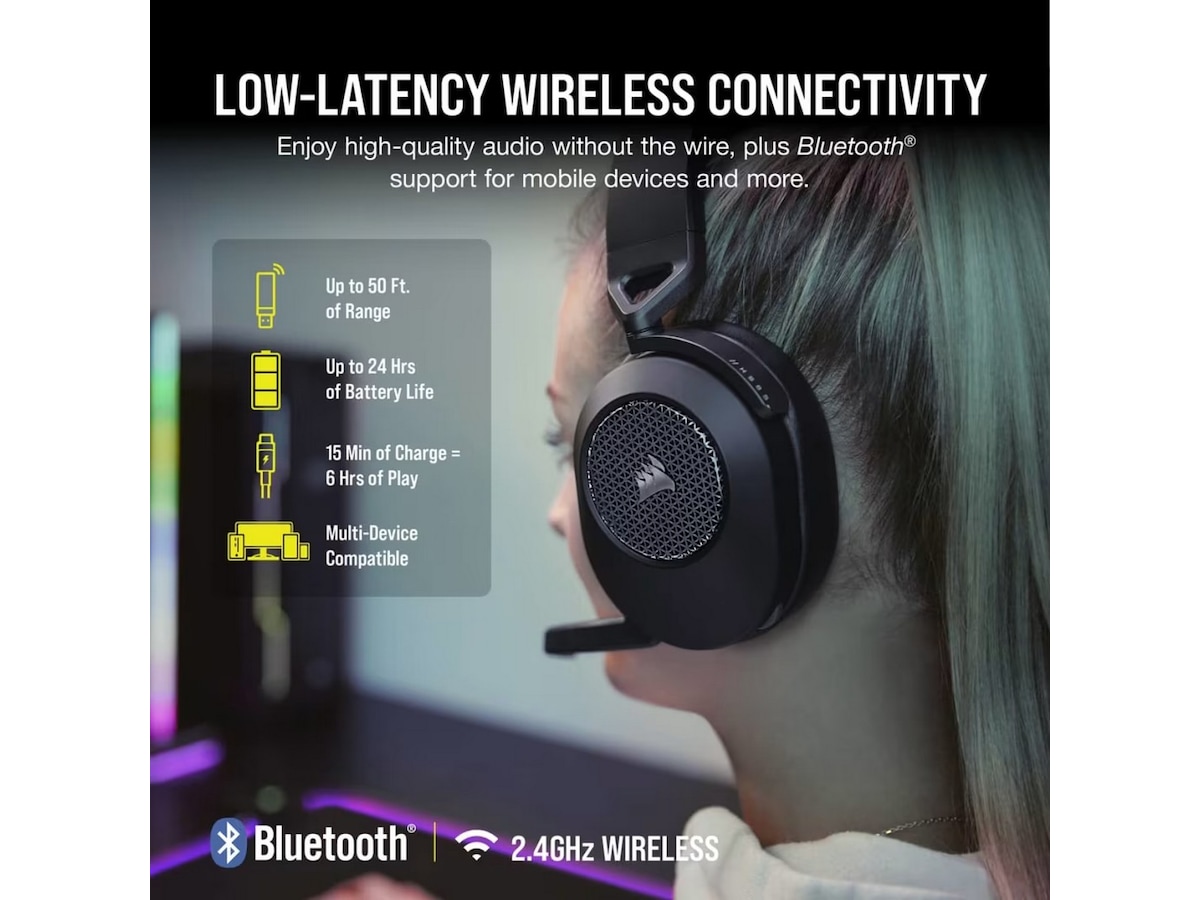 Corsair HS65 Trådløst Headset (sort) Gaming headset