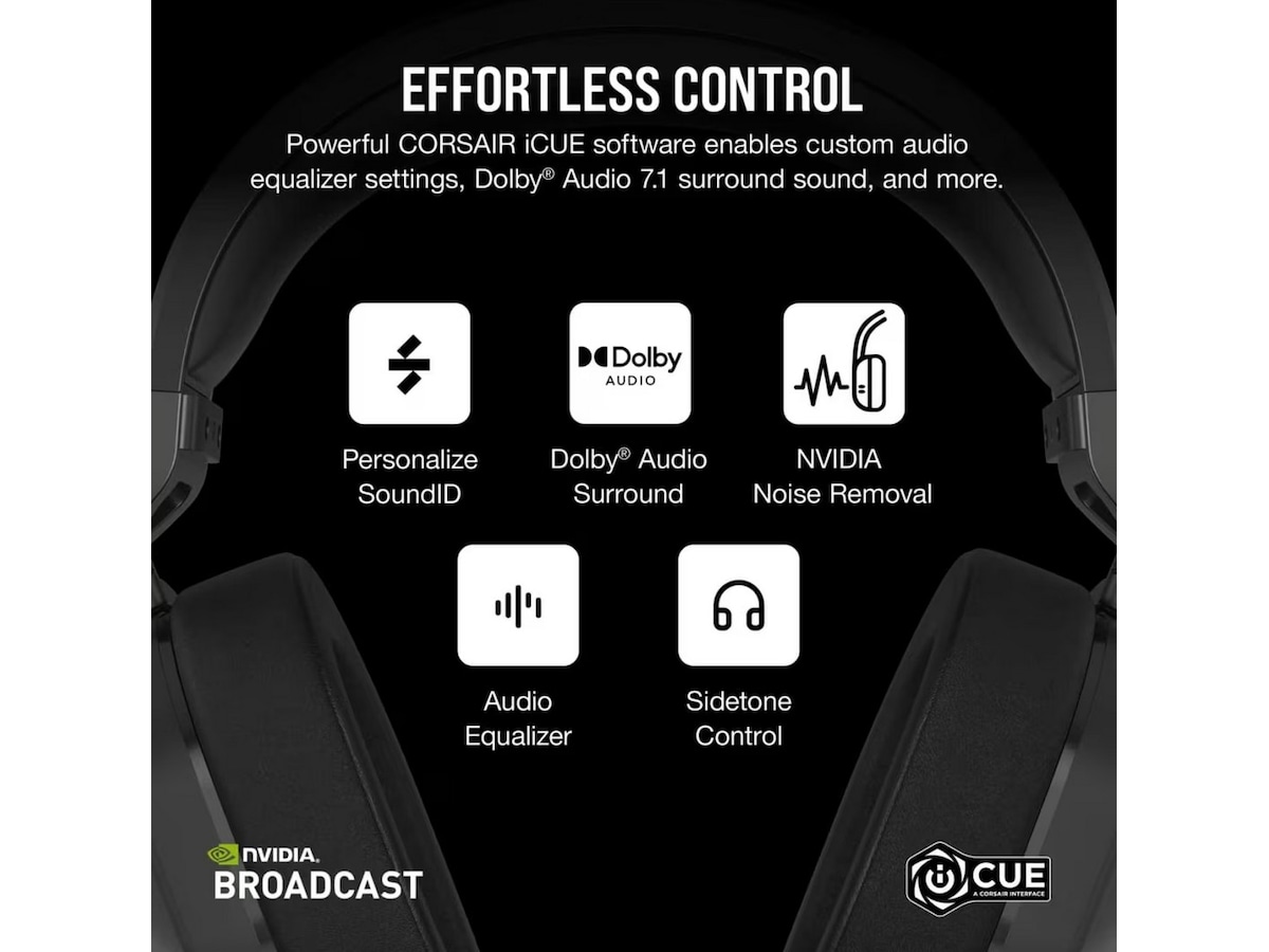 Corsair HS65 Trådløst Headset (sort) Gaming headset