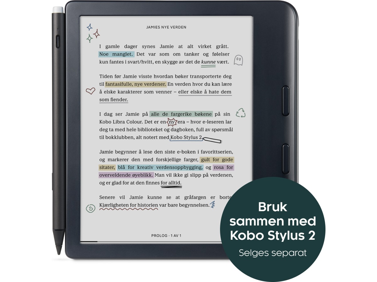 Kobo Libra Colour 7" 32GB (sort) Lesebrett