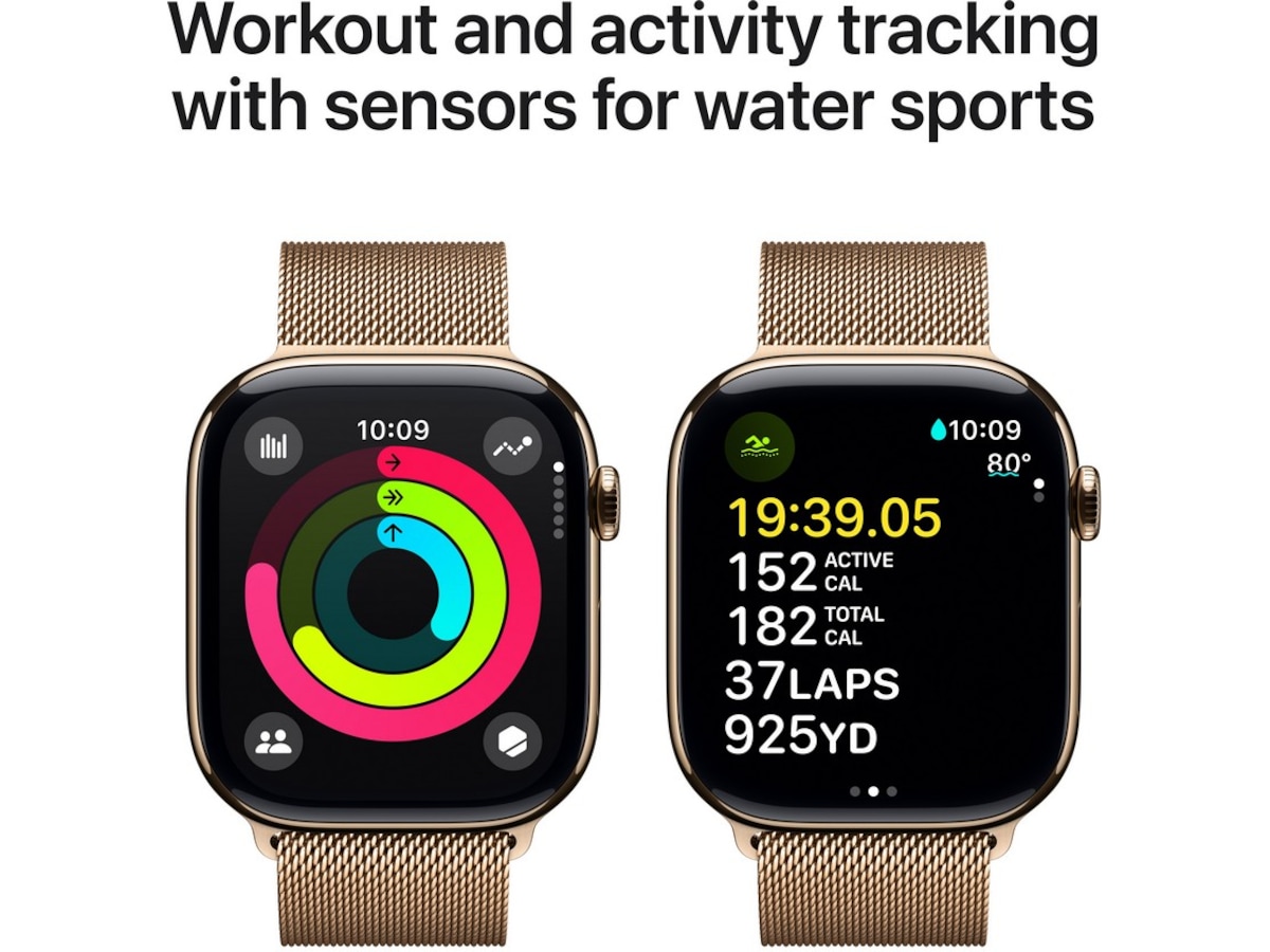 Apple Watch Series 10 46mm GPS + LTE Titan (gull) Smartklokker