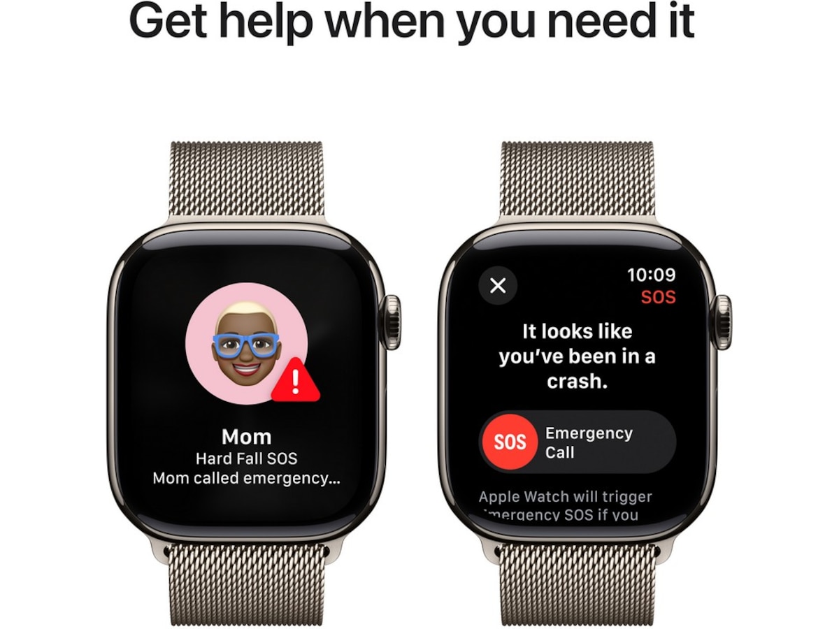 Apple Watch Series 10 GPS + LTE 42mm Titan (naturlig) Smartklokker