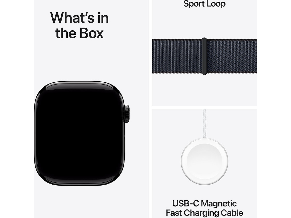 Apple Watch Series 10 GPS + LTE 42mm Aluminium (gagatsvart) Smartklokker