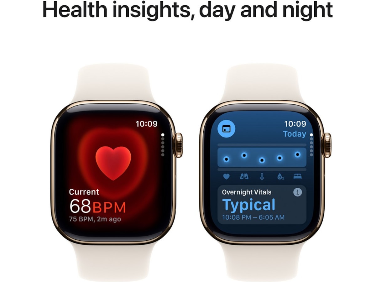 Apple Watch Series 10 GPS + LTE 42mm Titan (gull) Smartklokker