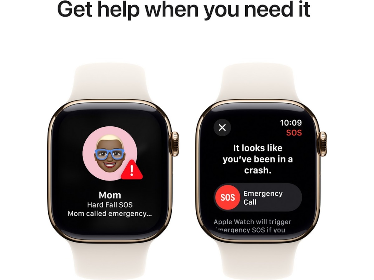 Apple Watch Series 10 GPS + LTE 42mm Titan (gull) Smartklokker