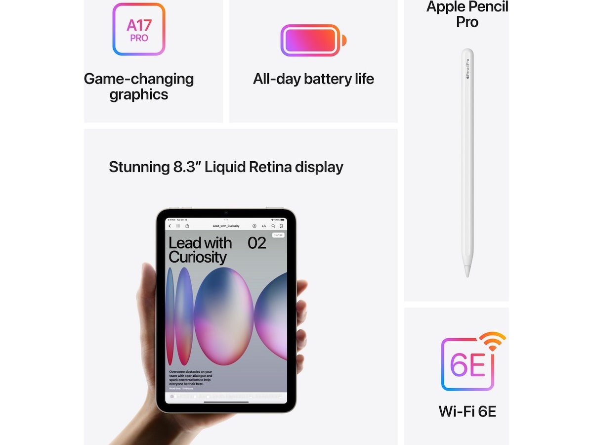 iPad mini (2024) 256GB WiFi (stellargrå) Nettbrett / iPad