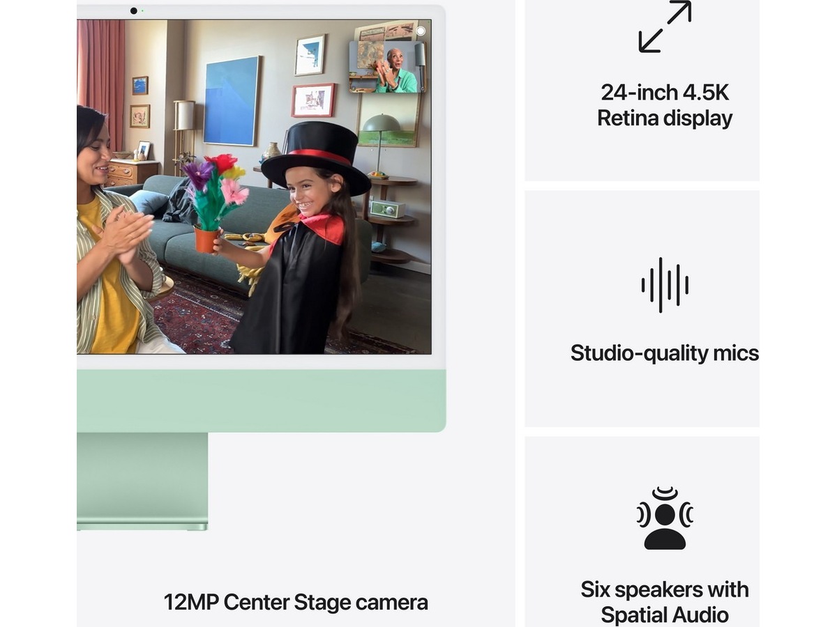 iMac 24 4.5K (2024) 512GB (grønn) Stasjonær PC