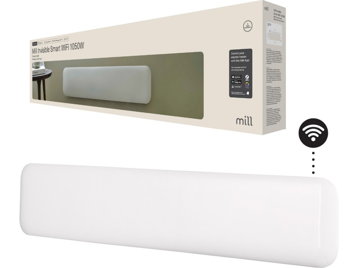 Mill Invisible Smart WiFi Gen 4 panelovn 1050W Panelovner