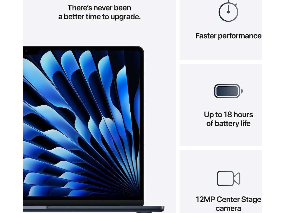 MacBook Air 15" M4 (2025) 512GB (midnatt) PC - Bærbar / laptop