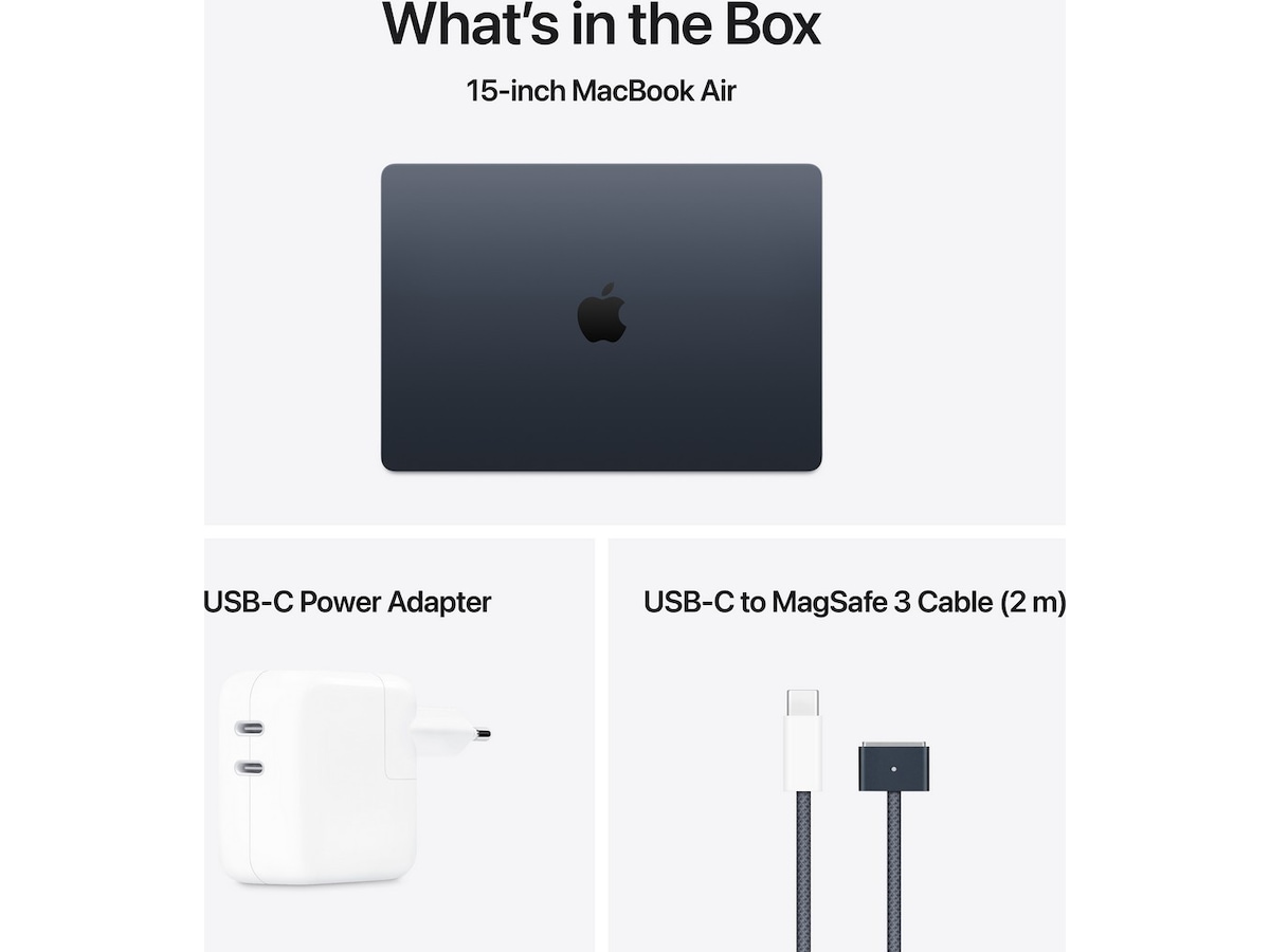 MacBook Air 15" M4 (2025) 512GB (midnatt) PC - Bærbar / laptop