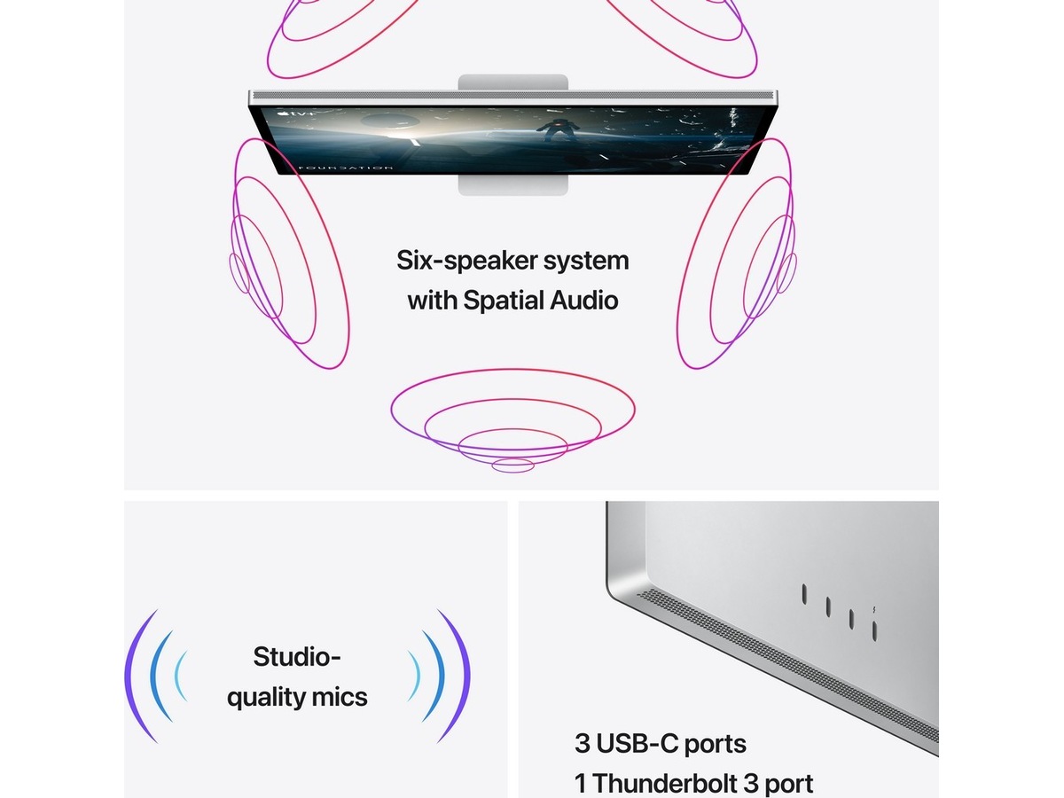 Apple Studio Display (2025) Standard Glass - stativ med vinkel- og høydejustering Skjermer