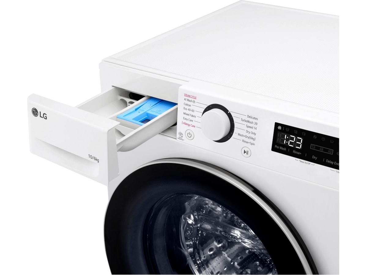 LG F4Y5RRP1WY Vask/Tørk (hvit) -B-Grade Demo vask & tørk