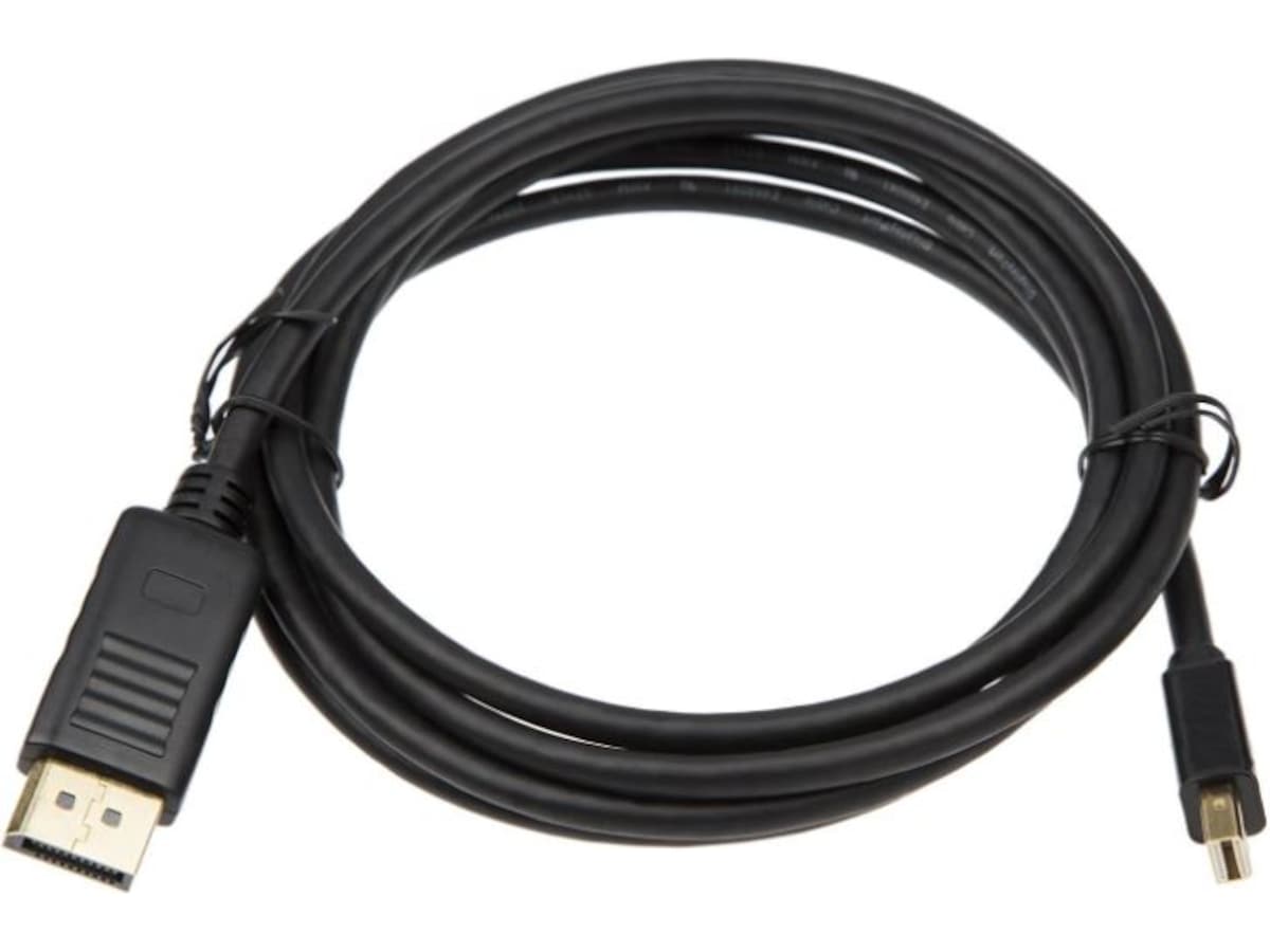 MiniDP til Displayport kabel 1m (sort) Monitorkabler