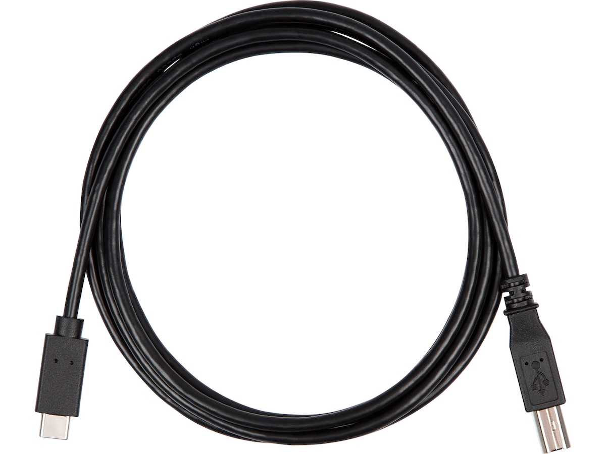 USB-C til USB-B kabel 2m (sort) USB-kabler